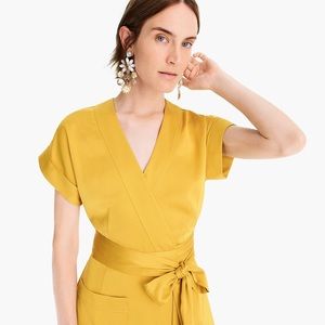 Golden J Crew Wrap Dress XL